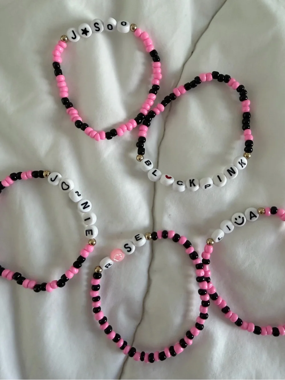 Black Pink Fan Bracelets- personalized with each members name